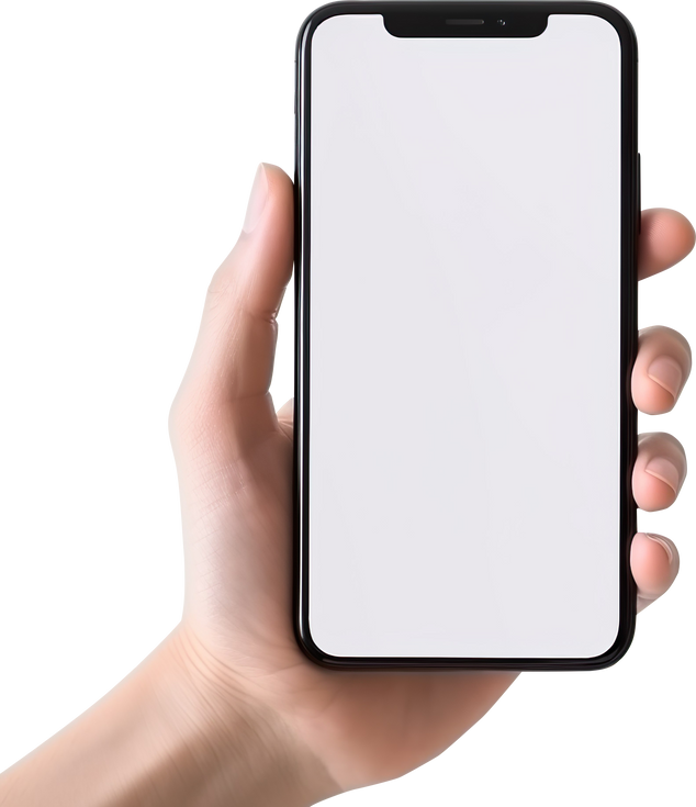 hand hold phone mockup